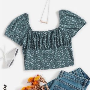 floral crop top